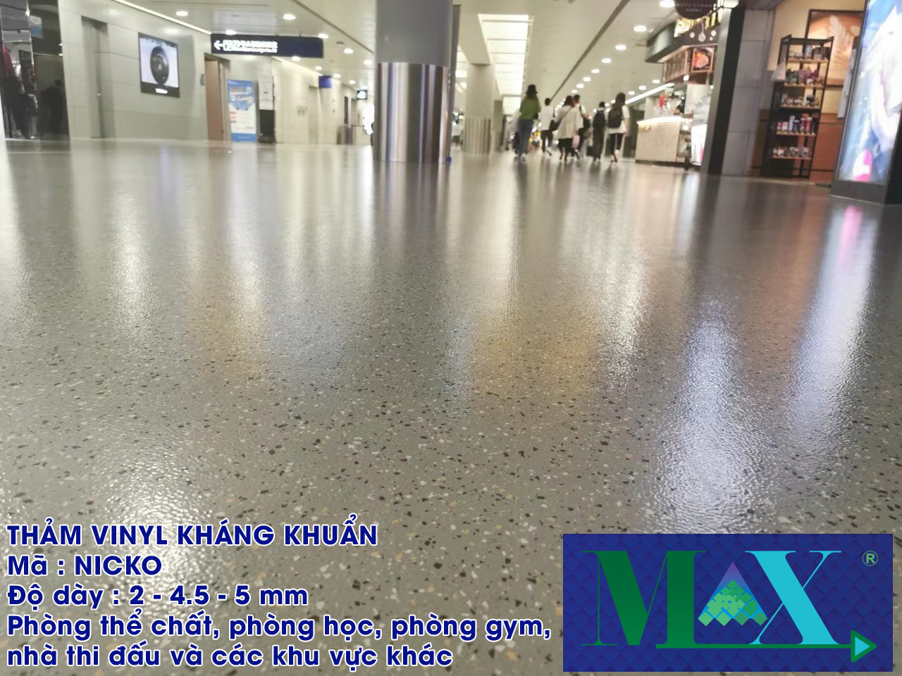  Thảm vinyl kháng khuẩn Nicko cho bệnh viện