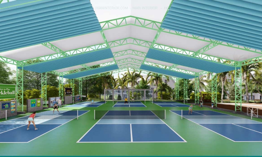 Thi công sân pickleball