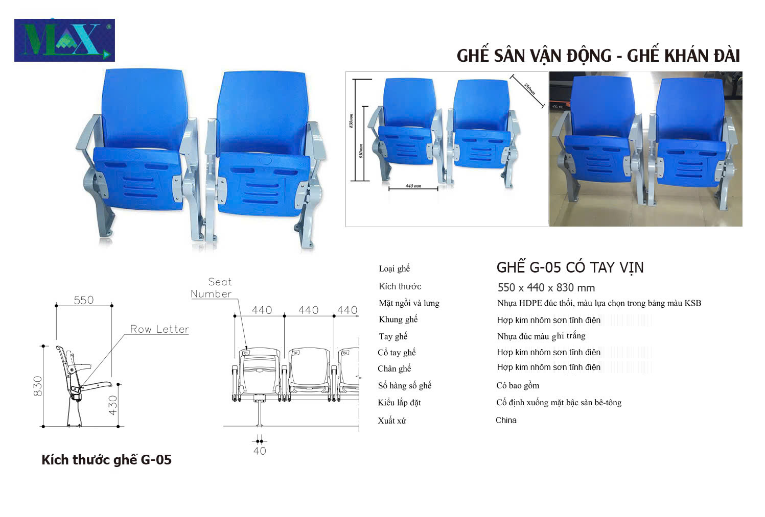 GHẾ KHÁN ĐÀI PTN-G05129