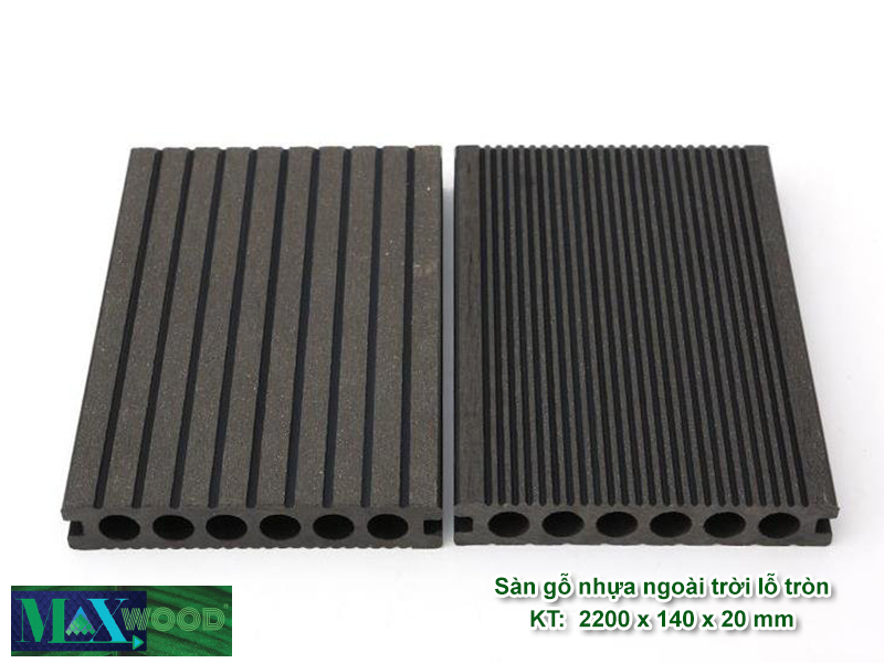 Sàn gỗ nhựa ngoài trời lỗ tròn Maxwood160