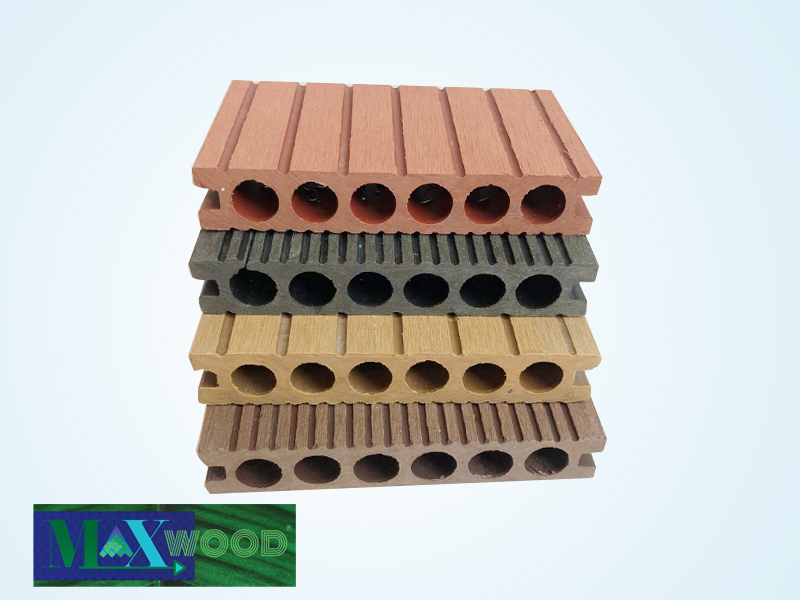Sàn gỗ nhựa ngoài trời lỗ tròn Maxwood161