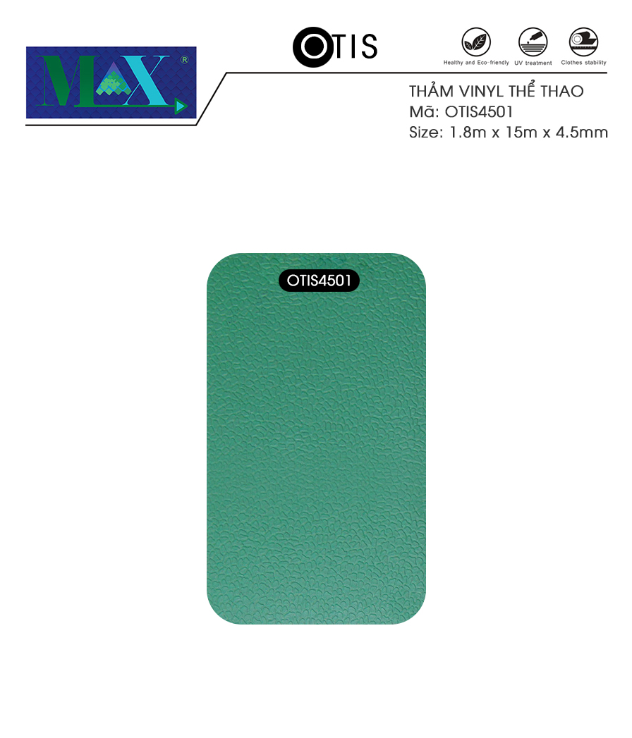 Sàn Vinyl Thảm Vinyl thể thao Otis vân đá nhỏ 4.5mm281