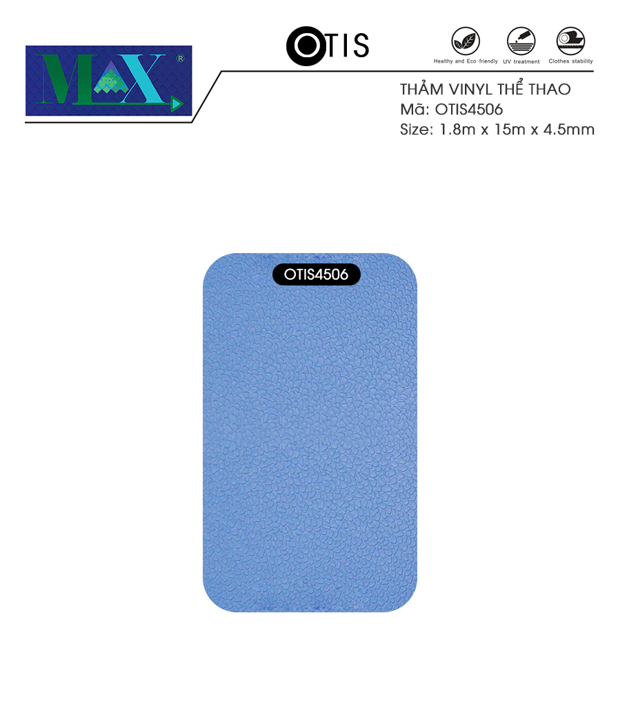 Sàn Vinyl Thảm Vinyl thể thao Otis vân đá nhỏ 4.5mm286