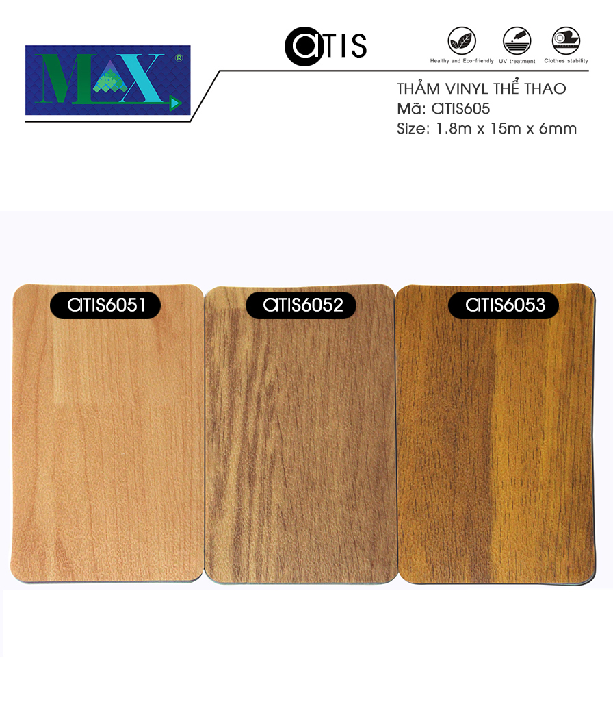 Thảm Vinyl thể thao Otis vân gỗ320