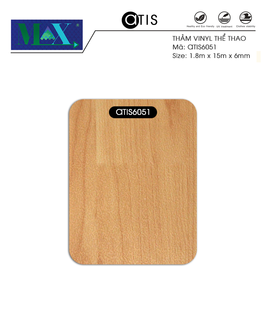 Thảm Vinyl thể thao Otis vân gỗ321