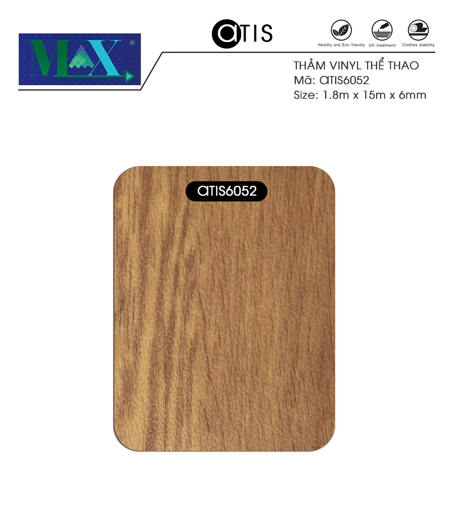 Thảm Vinyl thể thao Otis vân gỗ322