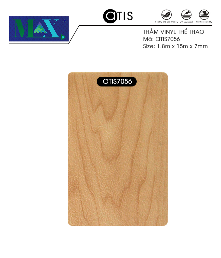 Thảm Vinyl thể thao Otis vân gỗ 7.0mm326