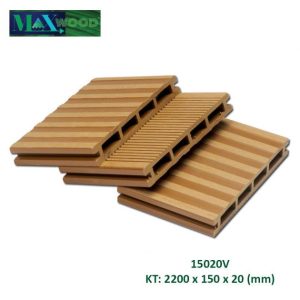 Sàn gỗ nhựa ngoài trời Maxwood (lỗ chữ nhật 20mm)